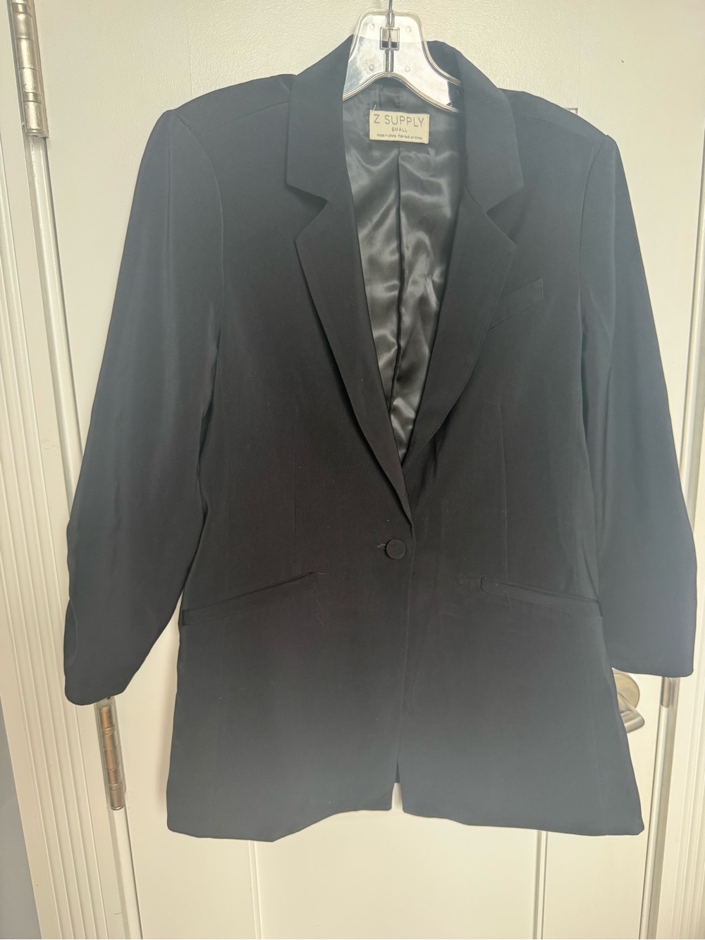 Z Supply Black Tailored Single-Button Blazer